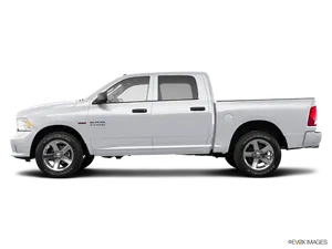 White Pickup Truck Side View PNG Image