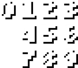 White Pixel Numbers Png, Transparent Png PNG Image