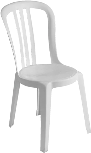 White Plastic Chair Isolated PNG Image