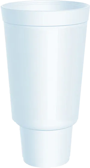 White Plastic Cup Isolated PNG Image