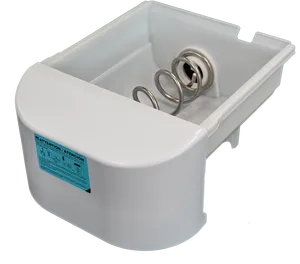 White Plastic Ice Maker Assembly PNG Image