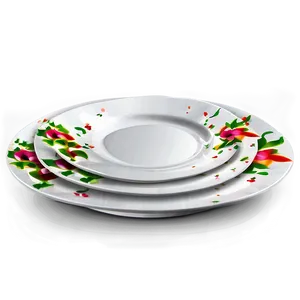 White Plate Set Png 06212024 PNG Image