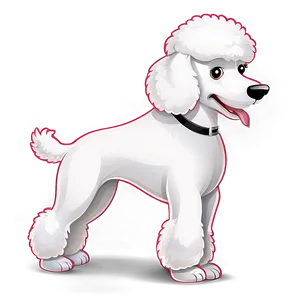 White Poodle Cartoon Png 06112024 PNG Image