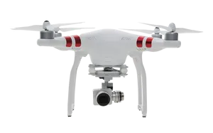 White Quadcopter Dronewith Camera PNG Image