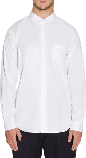 White Ralph Lauren Shirt Model PNG Image