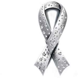 White Ribbon With Stars Png Tad PNG Image