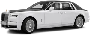 White Rolls Royce Phantom Side View PNG Image