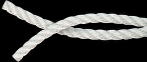 White Rope Crossing Black Background PNG image with transparent background