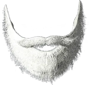 White Santa Claus Beard Illustration.png PNG Image