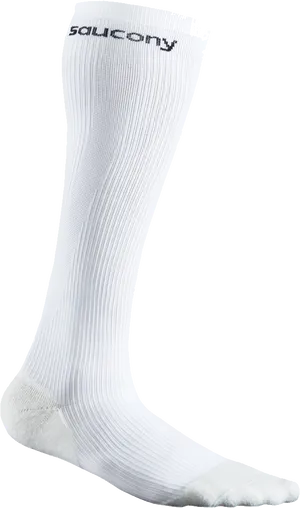 White Saucony Knee High Sock PNG Image