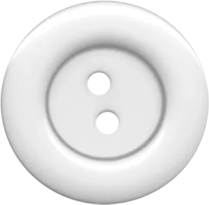 White Sewing Button Isolated PNG Image