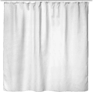 White Shower Curtain Hanging PNG with transparent background