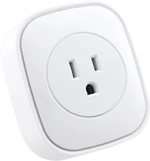 White Single Electrical Outlet PNG Image