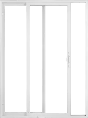 White Sliding Glass Door PNG Image