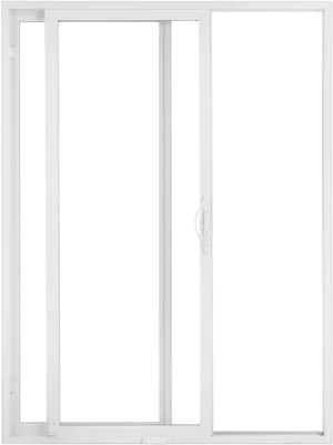 White Sliding Glass Door PNG Image