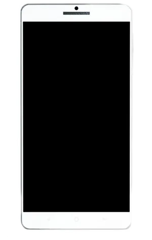 White Smartphone Blank Screen PNG Image