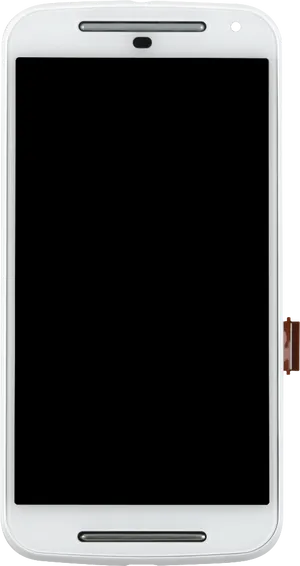 White Smartphone Blank Screen PNG Image