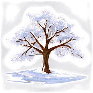 White Snow Tree PNG nvl37 PNG