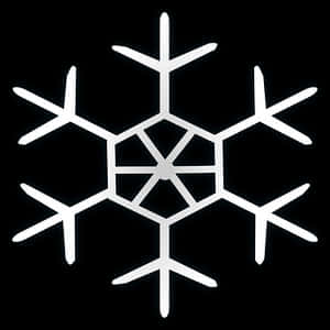 White Snowflake Black Background PNG image with transparent background