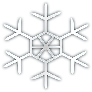 White Snowflake Black Background PNG Image