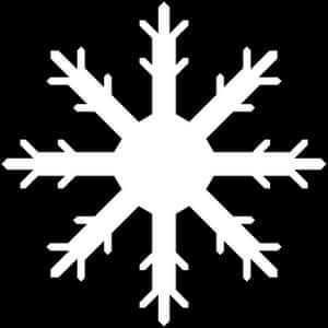 White Snowflake Black Background PNG image with transparent background