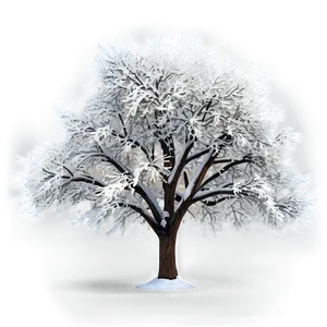 White Snowy Tree Landscape Png Hps22 PNG Image