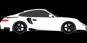 White Sports Car Vector Illustration PNG