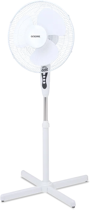 White Standing Fan Goldair Brand PNG Image