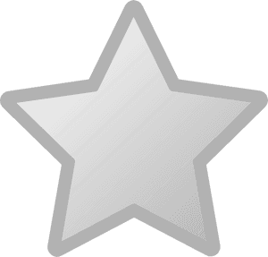 Yellow And Grey Star - Grey Star Rating Png, Transparent Png PNG