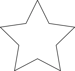 White Star Icon Graphic PNG Image