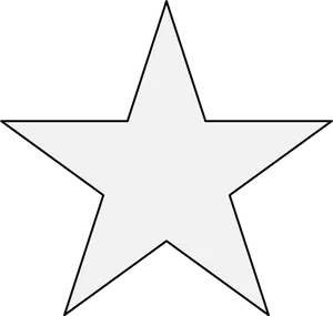 White Star Icon Simple Graphic PNG Image