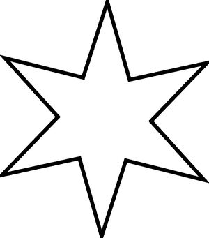 Estrella Con 6 Puntas Para Colorear - Outline Of A Star, HD Png Download PNG image with transparent background