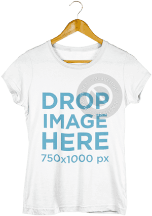 White T Shirt Mockup Hanger PNG image with transparent background