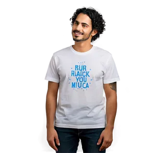 White T-shirt Mockup On Model Png 18 PNG Image