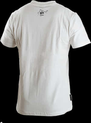 White T Shirt With Back Print PNG image with transparent background