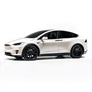 White Tesla Model X Png 06282024 PNG Image