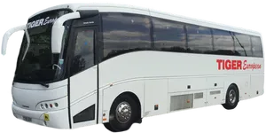 White Tiger European Tour Bus PNG Image