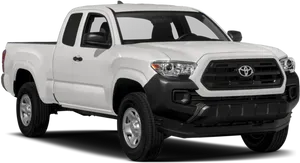 White Toyota Tacoma Pickup Truck PNG Image