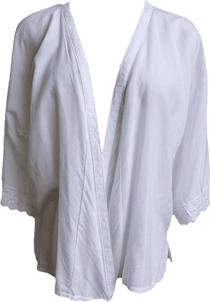 White Traditional Kimono Design PNG image with transparent background