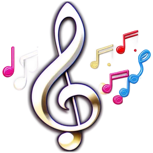 White Treble Clef Music Note Png Aei PNG Image