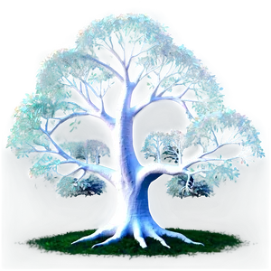 White Tree In Fantasy Forest Png Bfl PNG Image