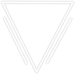 White Triangle Outline Graphic PNG Image