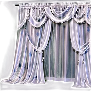 White Tulle Curtains Png Udo PNG Image