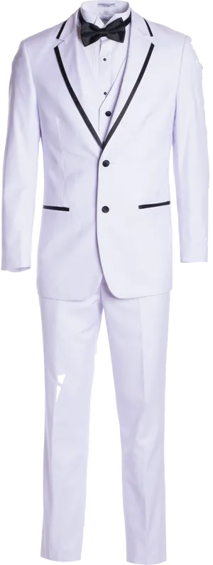 White Tuxedowith Black Trim PNG Image