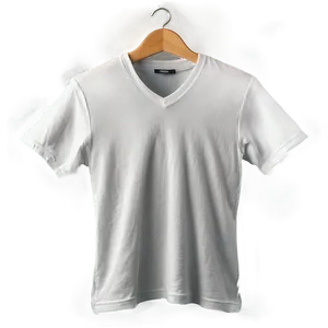 White V-neck Tee Png 06272024 PNG Image