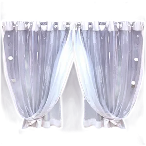 White Voile Curtains Png Ofu25 PNG Image