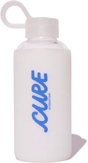 White Water Bottle C U V E E Branding PNG Image