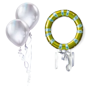 White Wedding Balloons Png Rjv PNG Image