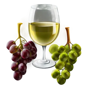 White Wine And Grapes Still Life Png Gck44 PNG Image