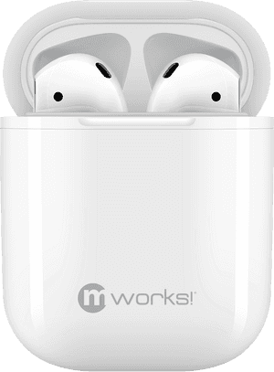 Mworks Mcase Wireless Charging Case For Airpods White - Airpods Case With Black Background, HD Png Download PNG with transparent background